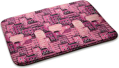 Produktbild von Kinderteppich Schlafzimmer Modern - 75 cm x 45 cm - Stadt Bei Nacht