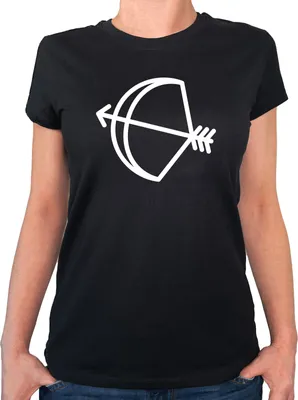 Produktbild von Huuraa Damen T-Shirt Schütze Sternzeichen Symbol S Black Bio Baumwolle Fairtrade Damenshirt Geschenkidee