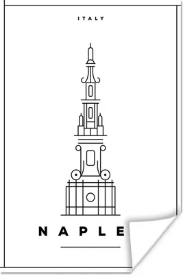 Produktbild von MuchoWow® Poster Neapel - Italien - Neapel 60x90 cm - Wanddekoration
