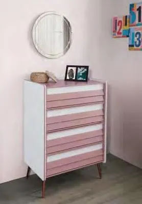 Obrázok produktu pre Kinderzimmer Jugendzimmer Kommode Kinderschrank Zweifarbig Möbel Mädchen