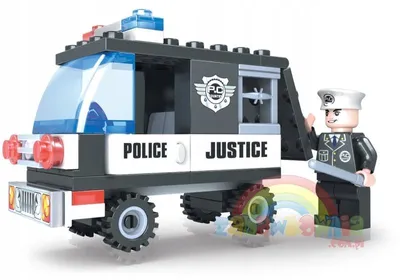 Produktbild von Dromader 23201 Polizeibus Konstruktionsspielzeug 58 Teile