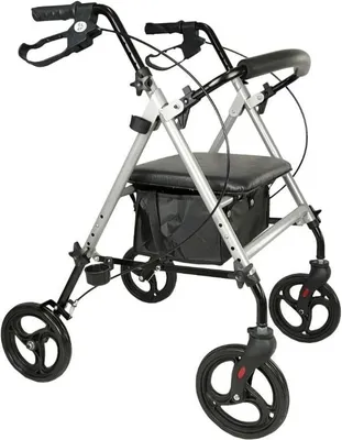 Produktbild von Rollator aus leichtem Aluminium, 4 Räder, zusammenklappbar