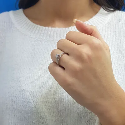 Produktbild von Diamant Solitär Ring mit 0,35 Carat Effekt - 50 (15,90 mm)