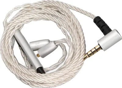 Produktbild von Upgrade 184 Kern Verzilverd Kupfer MMCX 3,5 Mm Ersatzkopfhörerkabel - SE425 SE535 - Mikrofonlautstärkeregelung.