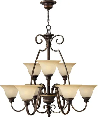 Produktbild von Elstead Cello Kronleuchter E27 9-fach Antike Bronze