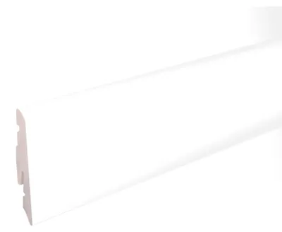 Produktbild von Sockelleiste KU014L PVC Weiß 14 x 58 x 2400 mm foliert - Neuhofer
