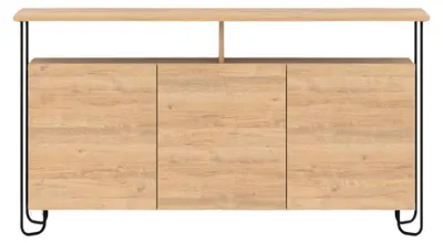 Image de CALICOSY - Buffet 3 portes et pieds en métal Dilly - L130 cm