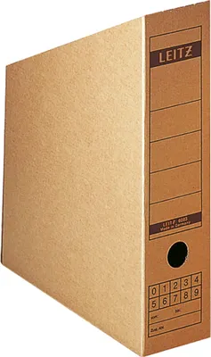 Immagine prodotto di Leitz 6083-00-00 Raccoglitore d'archivio, A4, cartone ondulato fine, marrone naturale