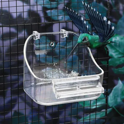 Produktbild von Hängende Vogelbäder für Kleine Vögel - Nachhaltiges Vogelbad mit Multifunktionalem Tragehaken - 2 Stück