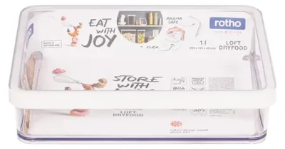 Produktbild von Rotho 11609, Box, Rechteckig, 1 l, Durchscheinend, Weiß, 200 mm, 150 mm