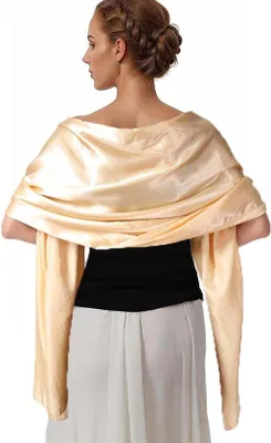 Produktbild von Seidene Schleier für Damen, bequem und hautfreundlich, extra groß für Abendkleider und Hochzeitsfeiern, ideal für Zeremonien und besondere Anlässe