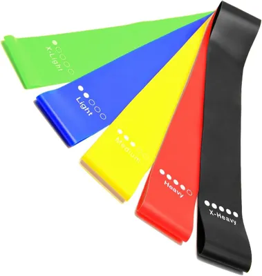 Imagen del producto de Bandas de resistencia, juego de 2 unidades, 30,5 x 5 cm, elásticas, para fitness y fisioterapia