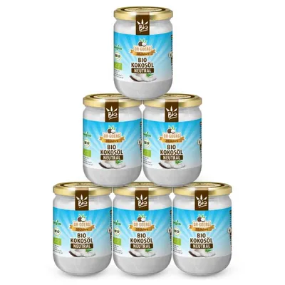 Produktbild von Premium -Kokosöl Neutral 6x500 ml (Premium -Kokosspeisefett 6x500ml)