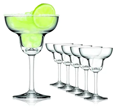 Produktbild von Margarita Gläser 6er Set - 270ml Hochwertiges Margarita Glas - Cocktailgläser Set - Ideal auch als Eisbecher Glas