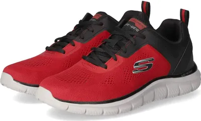 Produktbild von Skechers Herren Low Sneaker BROADER Schwarz/Rot Textil-Synthetik-Mix waschbar Größe: 46