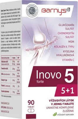 Produktbild von Barny´s Barny´s Inovo 5 forte 90 Tabletten / Komplexe Gelenknahrungen / Komplexe Gelenknahrung mit 6 hochwertigen Inhaltsstoffen