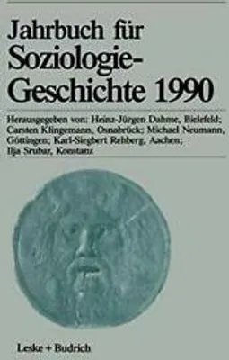 Obrázok produktu pre Jahrbuch für Soziologiegeschichte 1990
