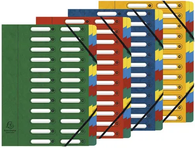 Zdjęcie produktu dla Segregator Harmonika, seria Colorspan, karton, format A4, kolorowy, sortowany, Exacompta 5324E