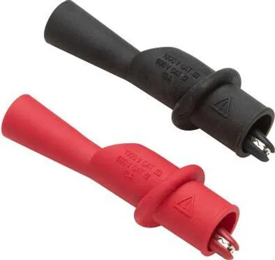 Productafbeelding van Fluke set veiligheidsaansluitklemmen, 2 mm bus, CAT IV 600 V, CAT III 1000 V, rood, zwart, AC175 (4101772)