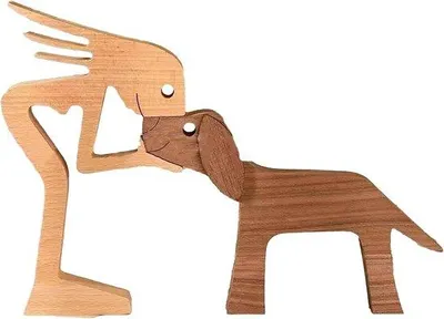 Image de Figurines en bois pour la décoration de table, faites à la main, uniques, élégantes