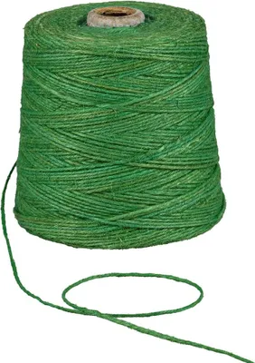 Image de Fil de jute vert, 500 m, 2 mm, 1 kg, fil de jute pour crochet, macramé, jardinage