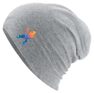 Produktbild von Huuraa Beanie Karate bunte Silhouette Heather Grey One Size Baumwolle und Elasthan Mütze Geschenkidee