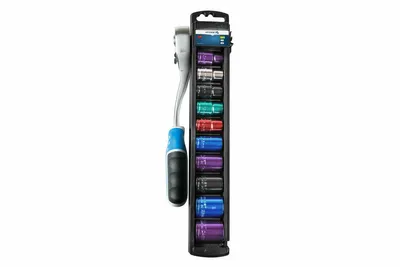 Obrázek produktu pro Högert HT1R382 chrom-vanadová ocel 10,11,12,14,15,17,19,22,24 mm 10 kusů černá, modrá