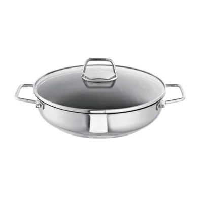 Obrázek produktu pro Schulte-Ufer Pánev na dušení Wega, včetně poklice, hrnec na dušení, nerezová ocel, potažená, 26 cm, 64056-965-26