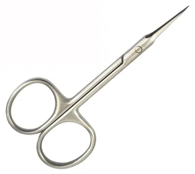 Immagine prodotto di Forbici per cuticole, acciaio inossidabile extra fine, punta dritta, argento, 9,7 cm