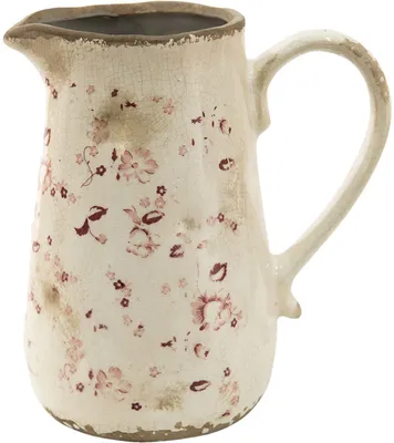 Produktbild von Clayre & Eef 6CE1416 Dekorativer Krug Rosa Beige 16x11x18 cm