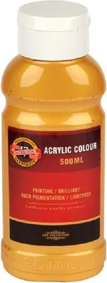 Obrázek produktu pro Koh-i-noor 1627/0830 - akrylová barva 500 ml, zlatá