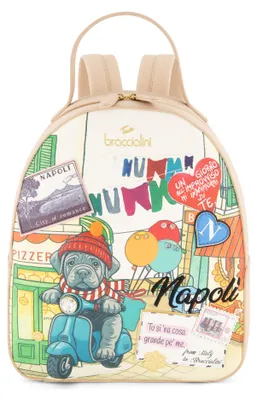Produktbild von Braccialini Cartoline Napoli Praktischer, vielseitiger Rucksack, ideal, um dich