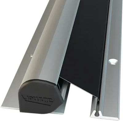 Produktbild von Athmer Fingerschutzprofil NR-25 Länge 1925mm Profil Alu verkehrsweiß Schutzrollo schwarz - 5-109-1925-2109