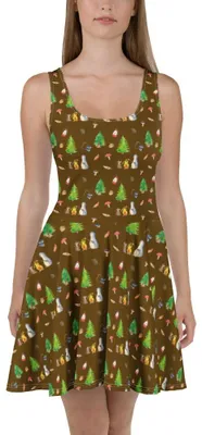 Produktbild von Mr. & Mrs. Panda Sommerkleid Pinguin Lagerfeuer L - Braun - Geschenk, Shirtkleid, Strandkleid, Marshmallows, Kleid, Damenkleid, Arbeit, Maus, Feuer, Damen-Sommerkleid