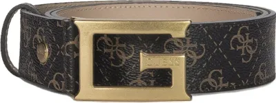 Produktbild von Guess Gürtel BW9103P4238 mit 4G-Logo Muster, 3,5 cm Breite und G-Logo Schnalle in Altgold