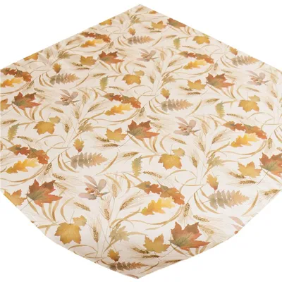 Produktbild von Tischdecke Mitteldecke Druck Herbstlaub Blätter bunt Tischwäsche 1 Stk 85x85 cm