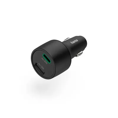 Obrázek produktu pro Nabjeka do auta HAMA, USB-C, USB-A, (PD)/QC, 32W, ern