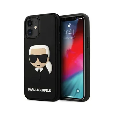 Image de Karl Lagerfeld Klhcp12Skh3Dbk Iphone 12Mini 5,4 Czarny/Black Hardcase 3D Rubber Karl`s Head