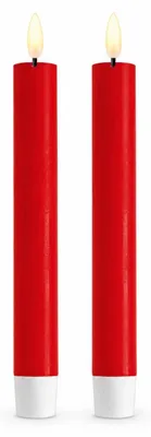 Immagine prodotto di Candela LED Deluxe Homeart con funzione timer candela a bastoncino rossa 15 cm