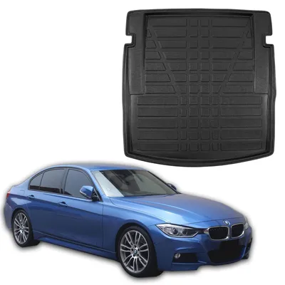 Produktbild von SCOUTT | Kofferraumwanne Laderaumwanne Kompatibel mit BMW 3 Series F30 4D Sedan 2011-2018, mit Hoher Rand, Kofferraum-Schutzmatte, Geriffelt, Aufrollbar, Schwarz