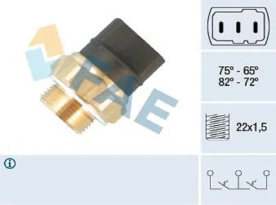 Produktbild von FAE 37826 Temperaturschalter Kühlerlüfter Thermoschalter