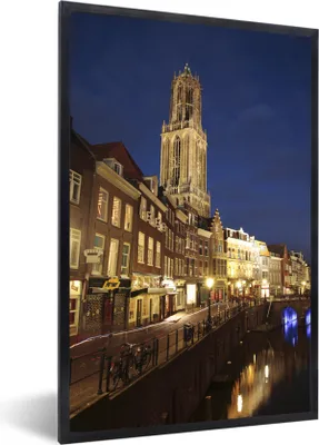 Produktbild von MuchoWow® MuchoWow® Gerahmtes Poster Domturm - Wasser - Licht 40x60 cm - Poster mit zchwarzem Bilderrahmen - Papierdruck - Wandbilder