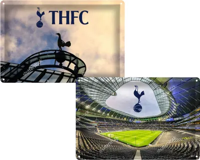 Produktbild von Tottenham Hotspur FC - Schild, Stadion 2er-Pack TA13375 (Einheitsgröße) (Weiß/Marineblau)