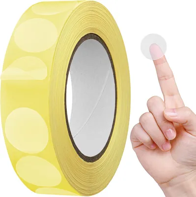 Obrázek produktu pro Průhledné samolepky, 1000 kusů, průměr 3 cm, samolepicí, kulaté štítky pro balení