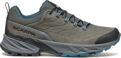 Rush 2 Pro GTX Fast Hiking Schuhe für Herren von Scarpa in Grau mit blauen Akzenten.
