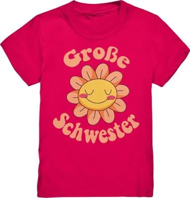 Produktbild von Große Schwester Shirt Blume Große Schwester Geschenk – Sorbet / 122/128 (7-8)
