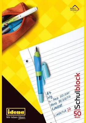Produktbild von Idena Schulblock Mix A4 liniert,50 Bl. Lin.27