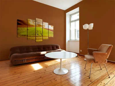 Image de Tableau acoustique Nature 200 x 100 cm Tableaux Mousse acoustique Absorbeur acoustique haute performance Isolation acoustique Toile 5 pièces Tableau mural Acoustique intérieure Isolation acoustique 030212-53