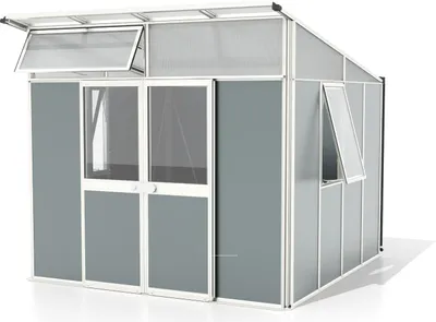Produktbild von Vitavia Gerätehaus "Kosmos" weiß / salbei grün 7,8 m²