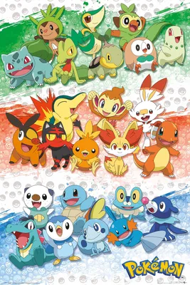 Immagine prodotto di Pokemon - Primi partner - Serie TV Gioco Stampa poster - Dimensioni 61x91,5 cm